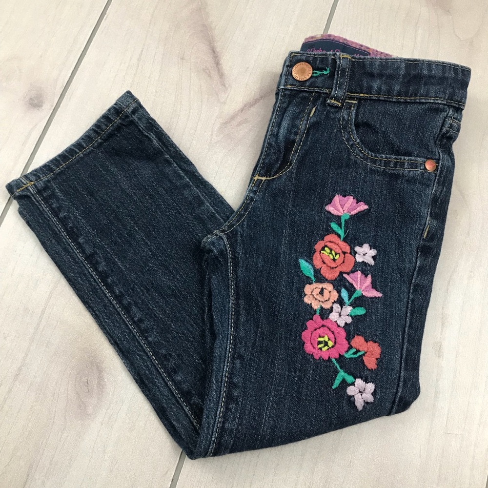 Oshkosh embroidered jeans toddler 4t girls pants